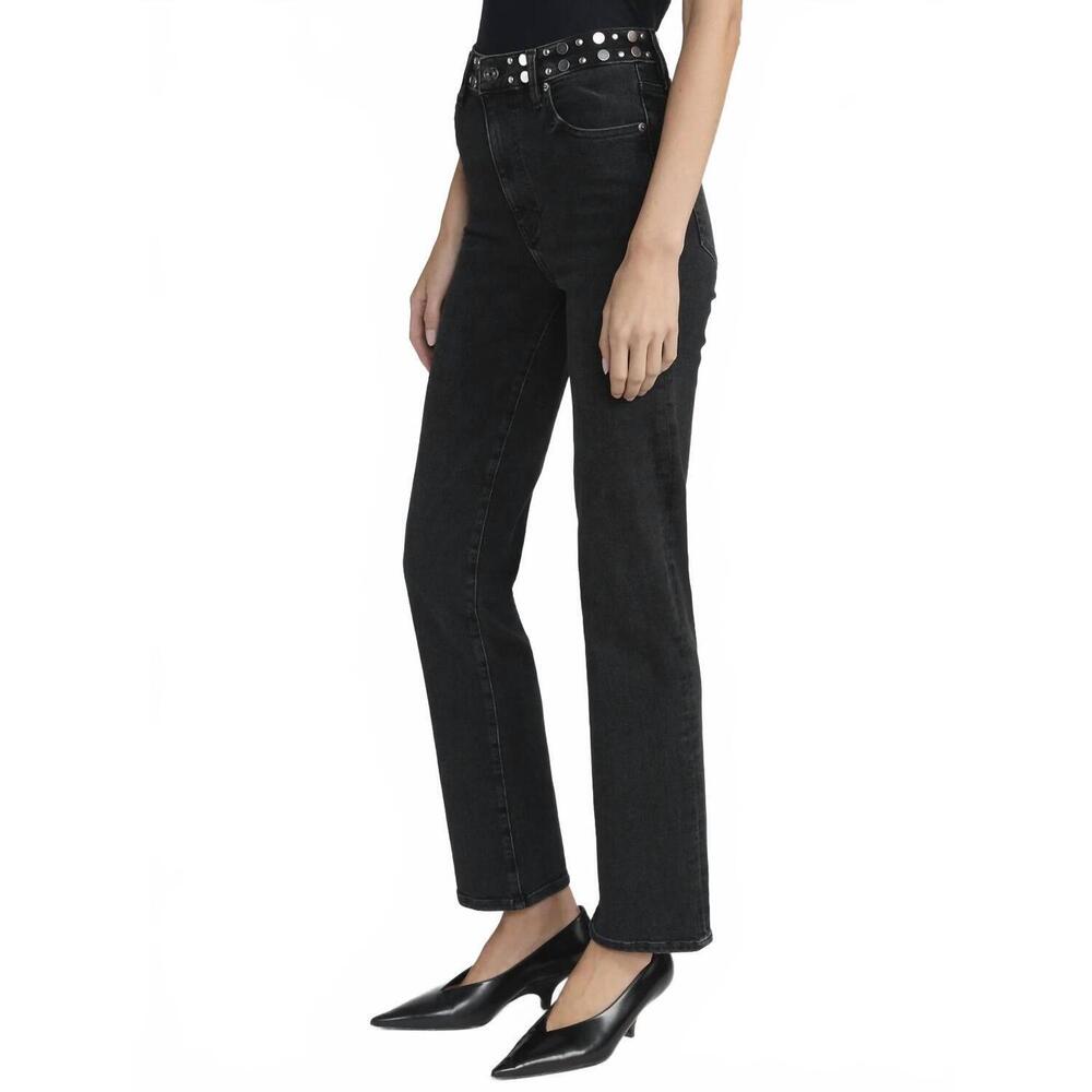 NEW FRAME le sleek straight studded jean in meteor - Picture 4 of 5